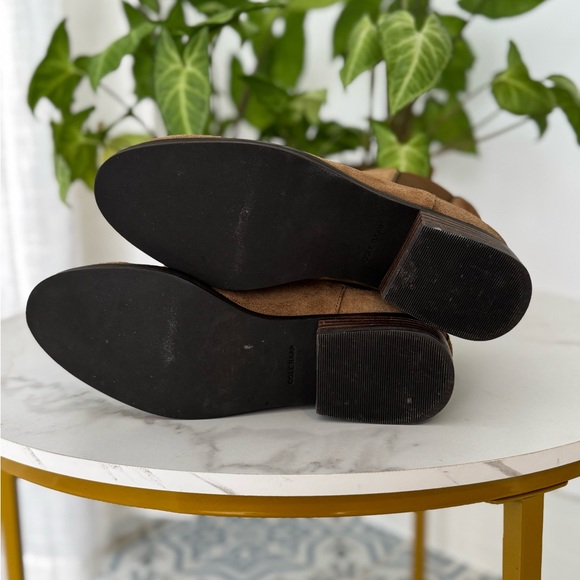 Cole Haan 7 Brown Suede Booties Ankle Pull on Boots - Picture 5 of 8